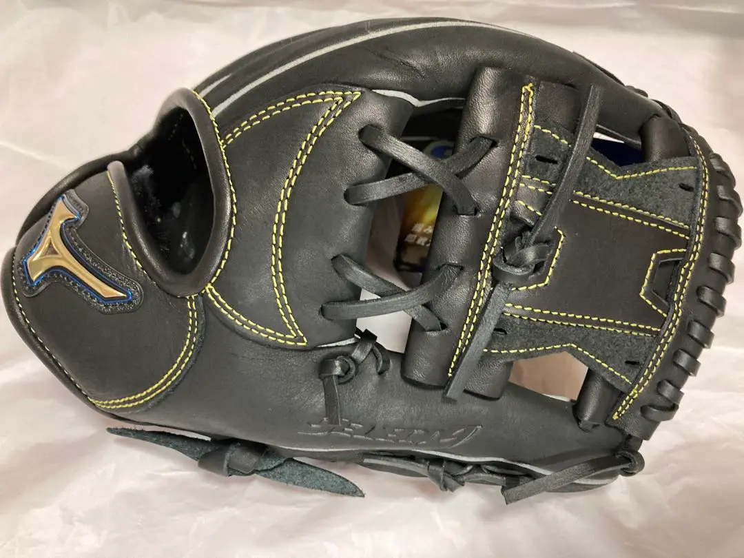 Mizuno SteerSoft 軟式グラブ サウスポー　ブラック ブルーロゴ ミズノ（MIZUNO）軟式用グラブ オールラウンド用 野球グローブ