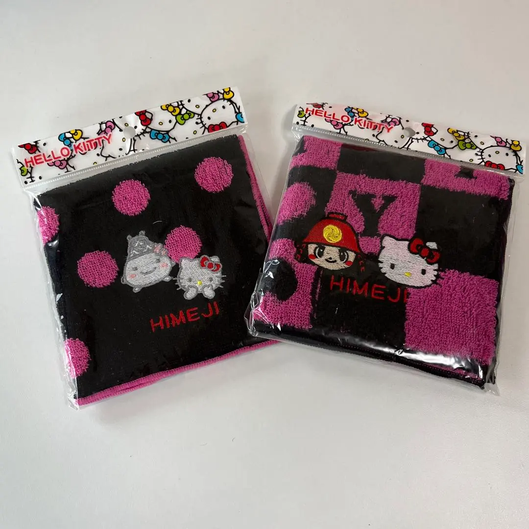 Thumbnail of Hello Kitty Himeji Towel Handkerchiefs - 2 pieces - 2013 - Sanrio - Heisei Retro