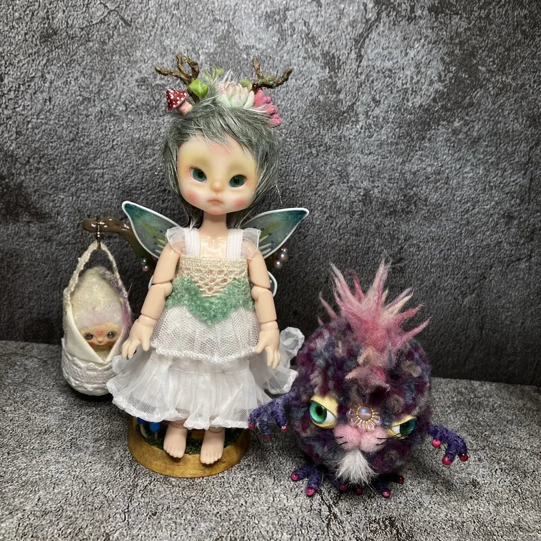 フェイスドール妖精エルフピクシービンテージ 人形 手