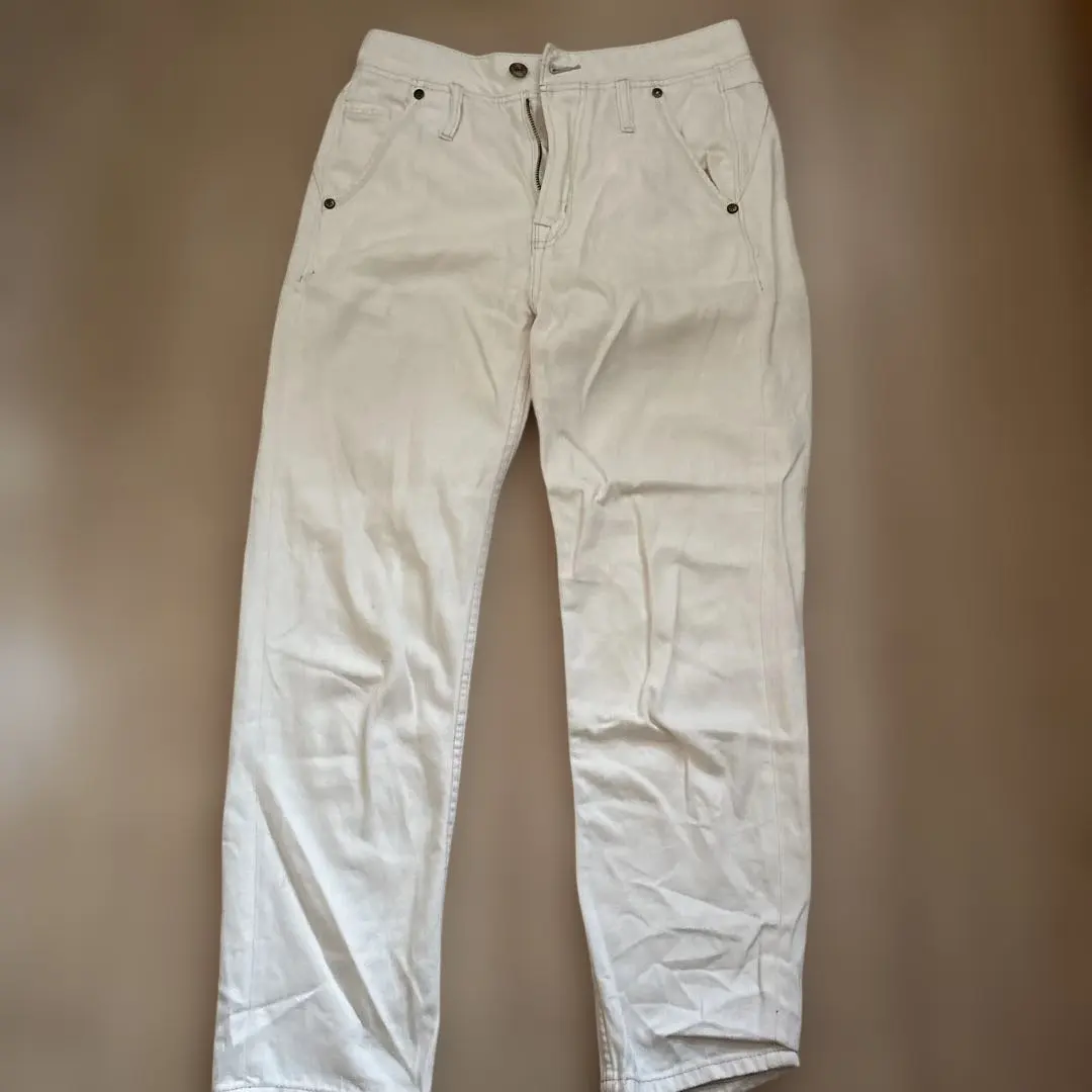 Thumbnail of CEPO White Straight Denim Pants