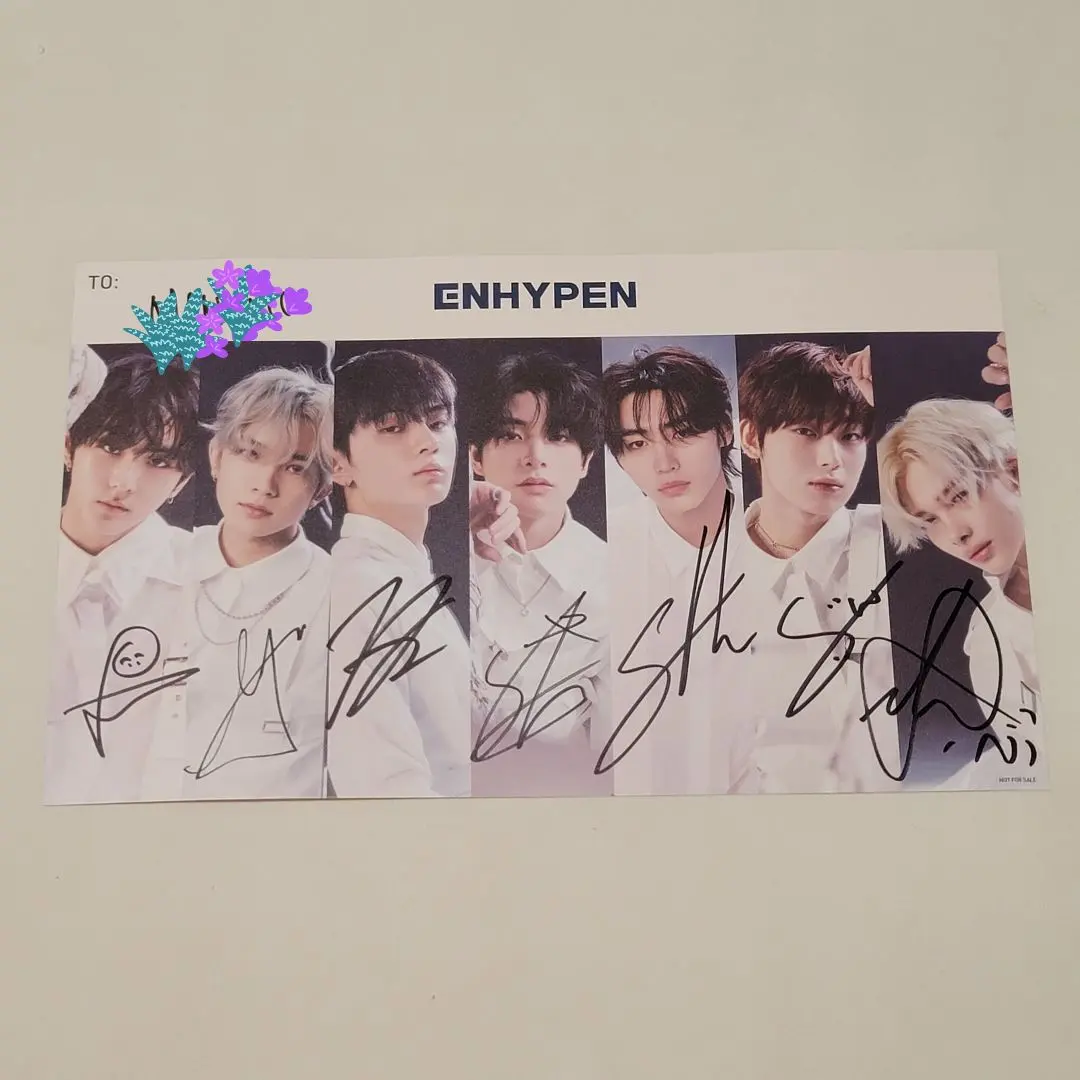 いいね不要　Enhypen Kpop 全員サイン　ミーグリ 2025年最新】enhypen サイン ミーグリの人気アイテム - メルカリ