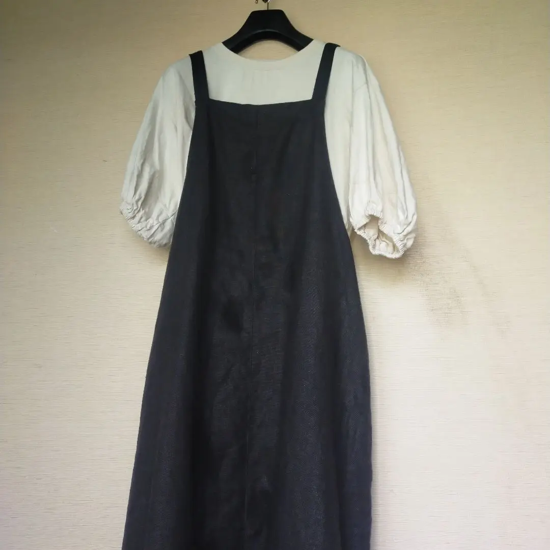【美品】fog linen work マリア　エプロンドレス Fog linen work（フォグリネンワーク）マリア エプロンドレス