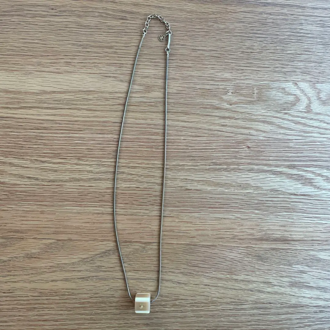 Thumbnail of Price reduced until the end of December! CHANEL Ivory x Beige Cube Necklace