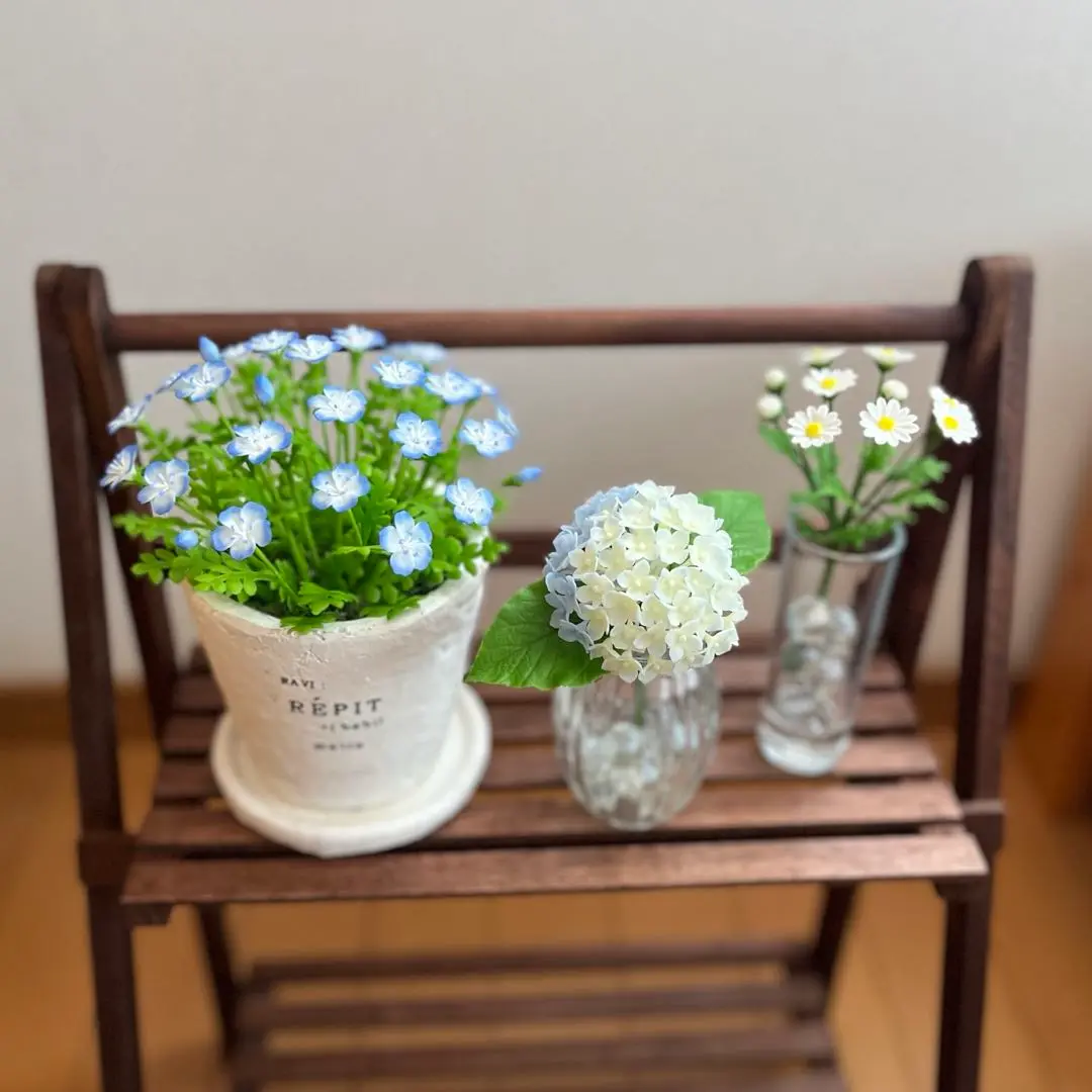 クレイフラワー　マーガレット5本セット 受注製作】お好きな色で♪マーガレット開花&つぼみ5本セット