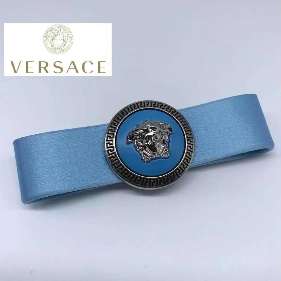 【新品未使用】VERSACE クリスタルヘアクリップ グレカ メデューサ VERSACE - 【新品未使用】VERSACE クリスタルヘアクリップ