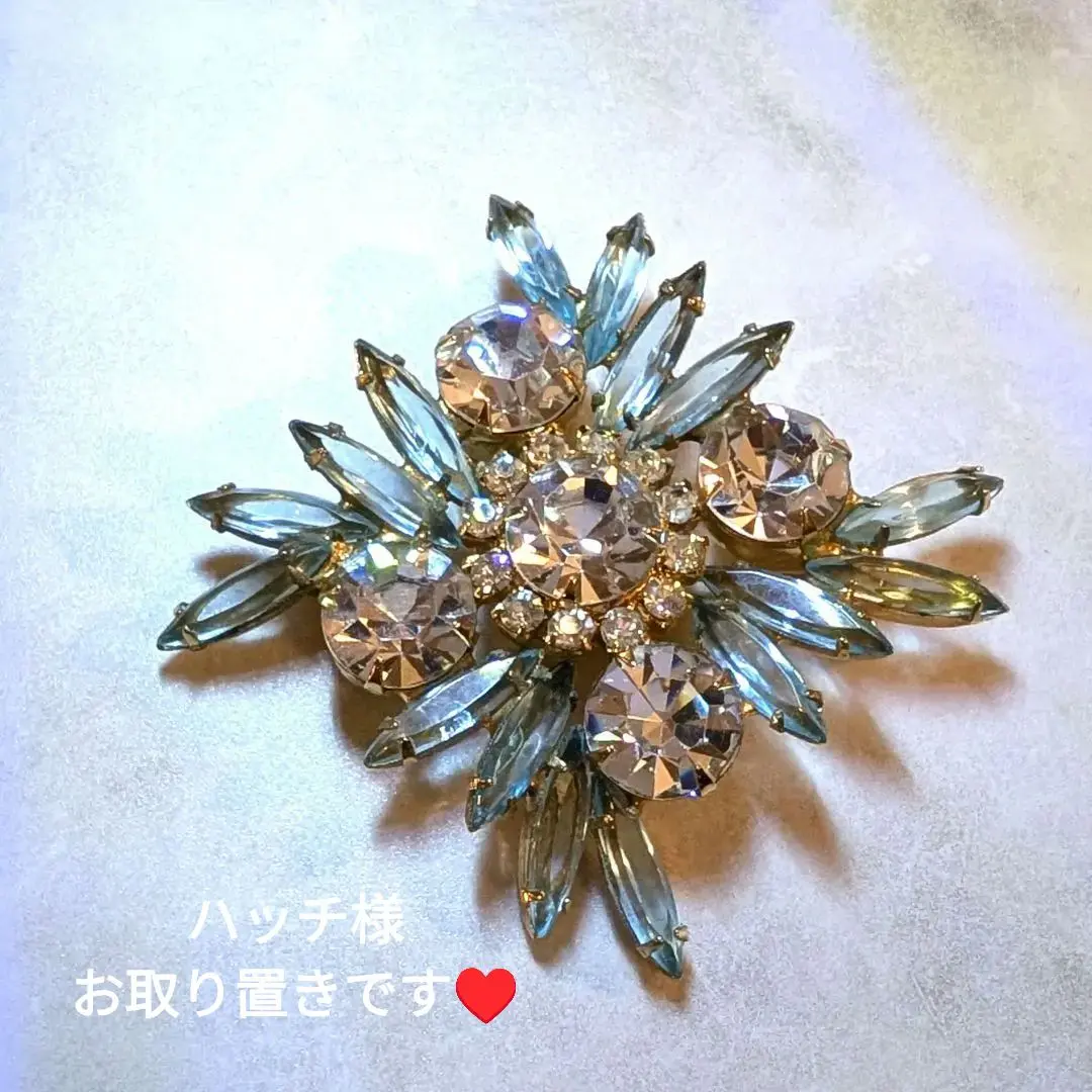 レア　No.0302　ヴィンテージ　ジュリアナ　吹付けガラス　ボルケーノブローチ レアNo.0302ヴィンテージジュリアナ吹付けガラスボルケーノブローチ