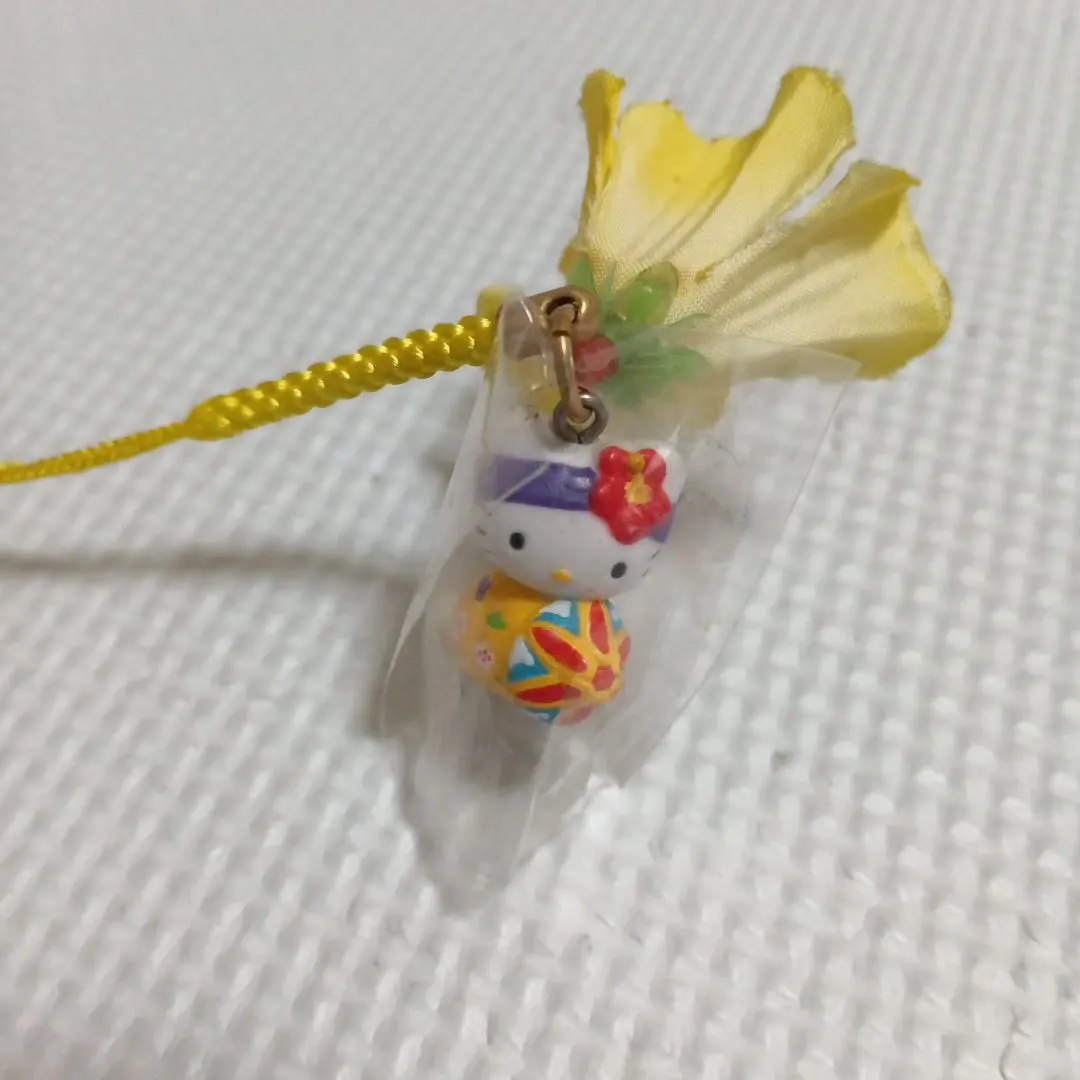 Thumbnail of Unused Sanrio Local Kitty Okinawa Limited Edition Netsuke Kitty Keychain