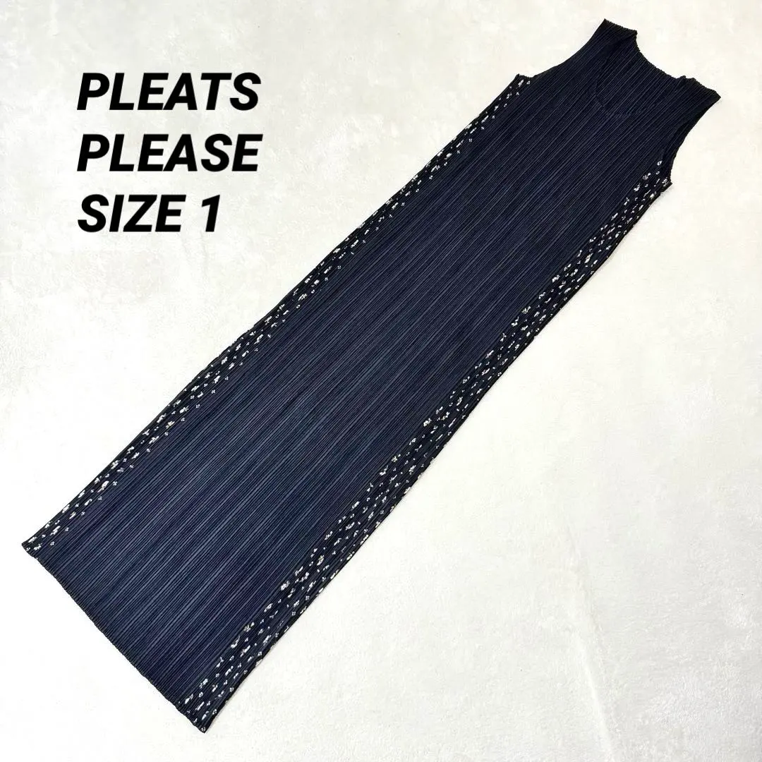 Thumbnail of Beautiful Condition ✨ PLEATS PLEASE Floral Black Long Dress Size 1