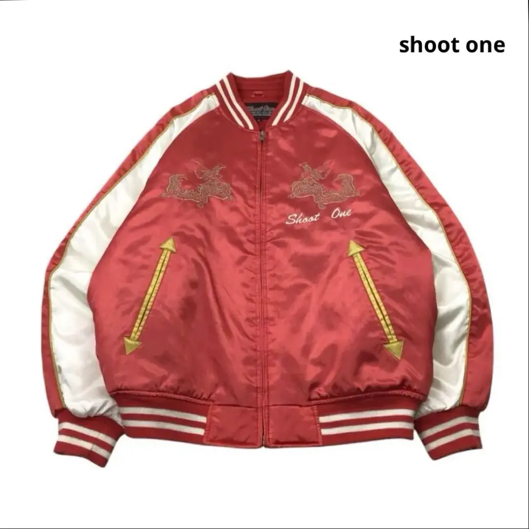 スカジャン　別珍　shoot one ベロア　スーベニアジャケット Shoot One 別珍 スーベニア スカジャン - メルカリ