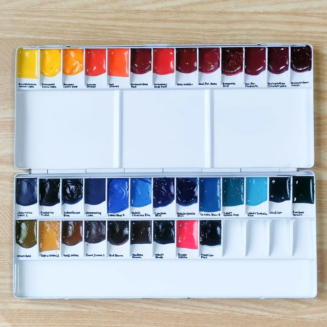 ミジェロ Mijello 透明水彩絵の具112色 小分けセット ケース付き