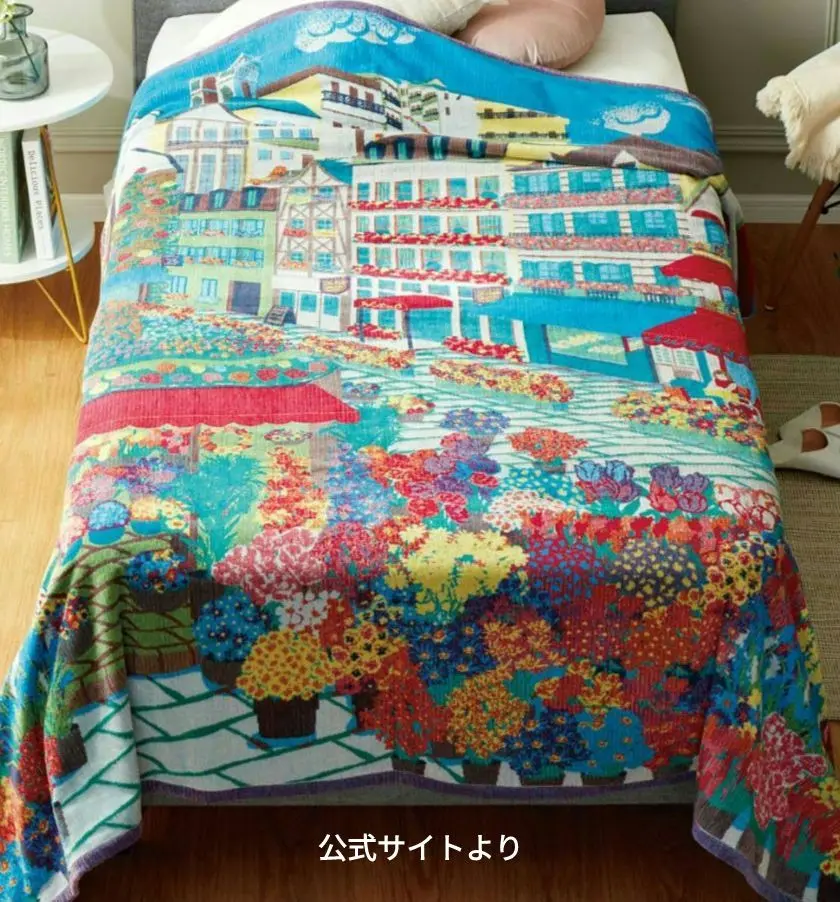 タオルサロン、カラカラ　新品未使用大判マルチタオルケット タオルサロン、カラカラ 新品未使用大判マルチタオルケット