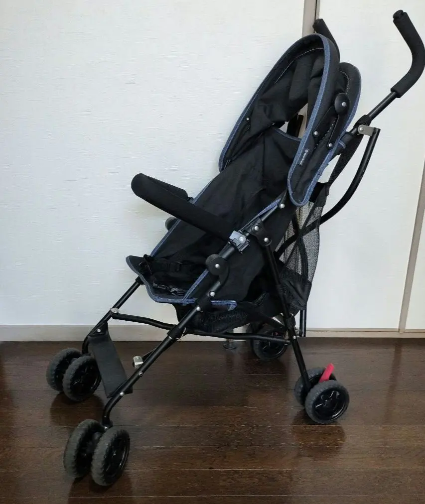Thumbnail of 【Excellent Condition】Nishimatsuya Folding B-type Baby Stroller Buggy fan Neo Black