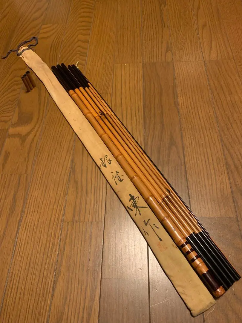 江戸和竿 東光作 東作 4本継 ヘラ竿 390 握り 特注 江戸和竿 東光作 東作 4本継 ヘラ竿 390 握り 特注 - ロッド