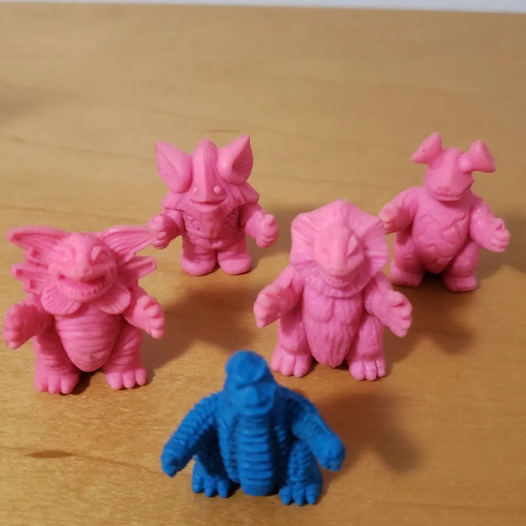 Thumbnail of Showa Retro: Vintage Ultraman Kaiju Erasers from over 40 years ago, set of 5