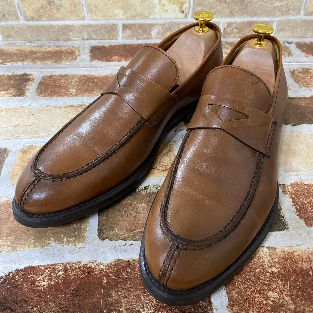 【美品】ジャンカルロモレリ レザー コインローファー ドレスシューズ 黒 本革 G.C.morelli G.C.MORELLI ジャンカルロモレリ LOAFER ローファー