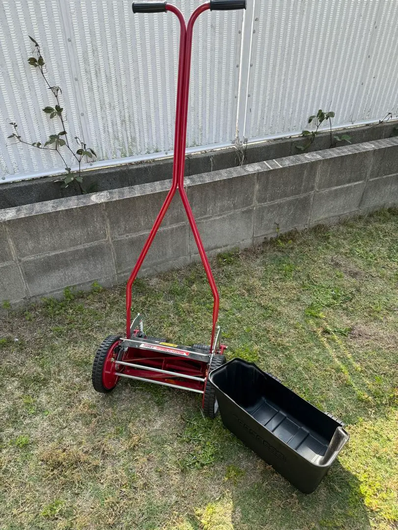 【中古】金星　芝刈機、ローンスパイク、ターフカッター3点セット+研磨工具 キンボシ 芝生手入れ用具 3点オールセット (ローンスパイク＋