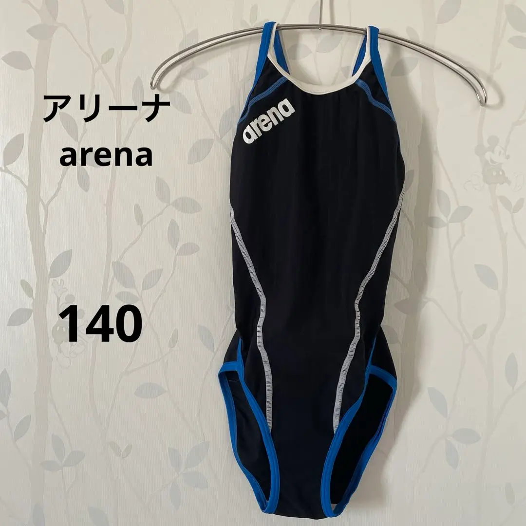 ☆アリーナ　競泳水着　濃紺ARN-2084WJ　ストライプ　薄手 ☆アリーナ競泳水着濃紺ARN-2084WJストライプ薄手