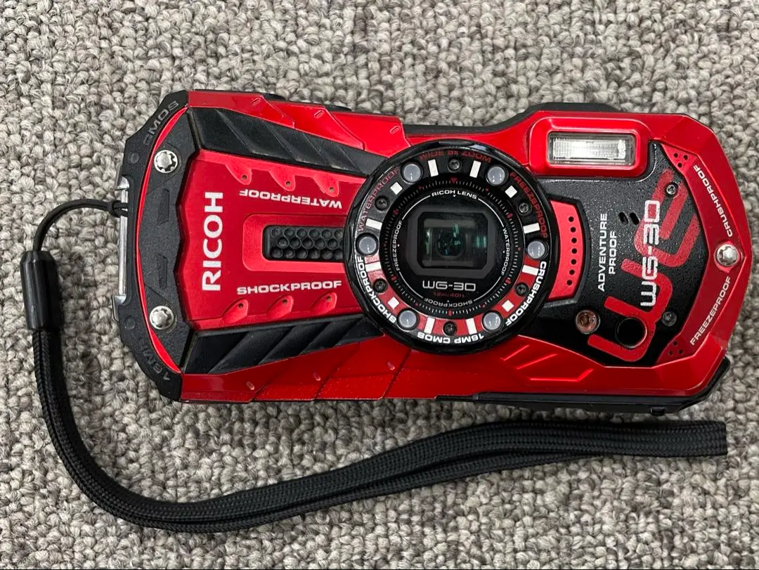 RICOH WG-30 防水デジタルカメラ バーミリオンレッド リコー デジカメ Amazon | RICOH 防水デジタルカメラ RICOH WG-30 バーミリオン