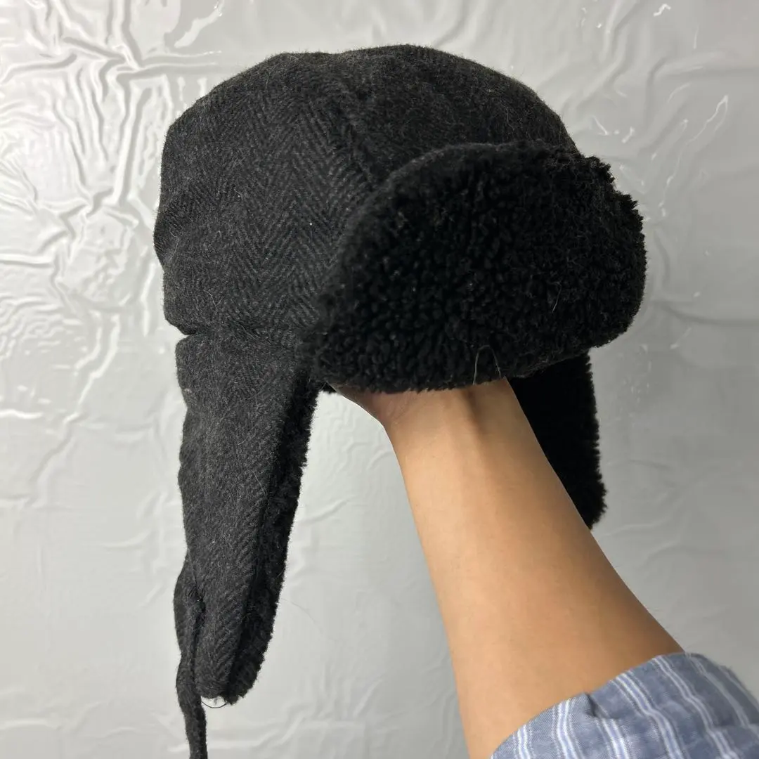 Thumbnail of Flight cap, gray, gray, black, black, H&M, fluffy hat, bomber, fur