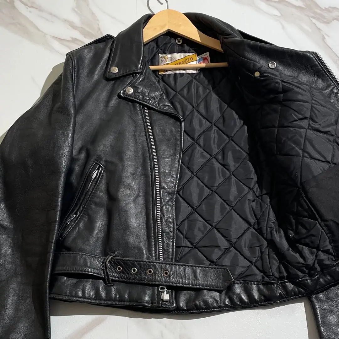 Thumbnail of L size Schott Perfecto leather jacket double