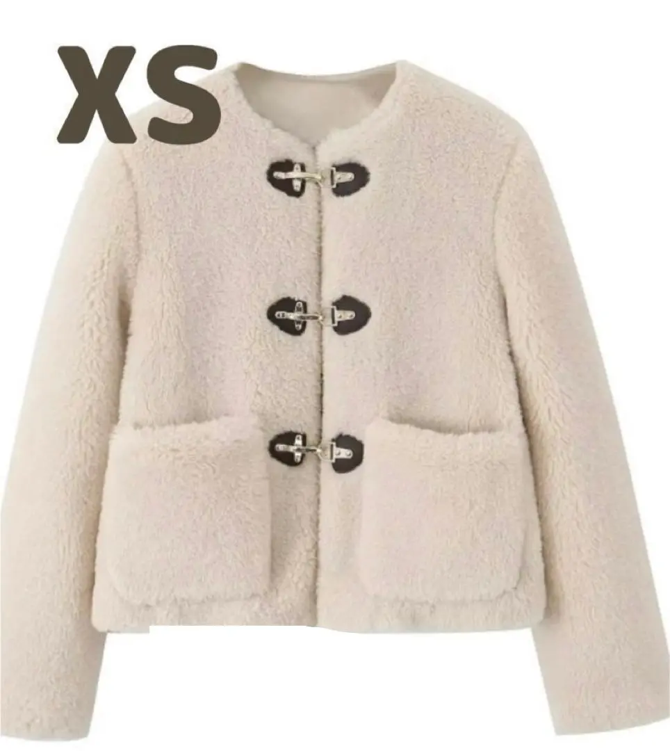 美品　ZARA フェイクボアジャケット　ロブスタークラスプ　s size ZARA フェイクボアジャケット ロブスタークラスプ XS