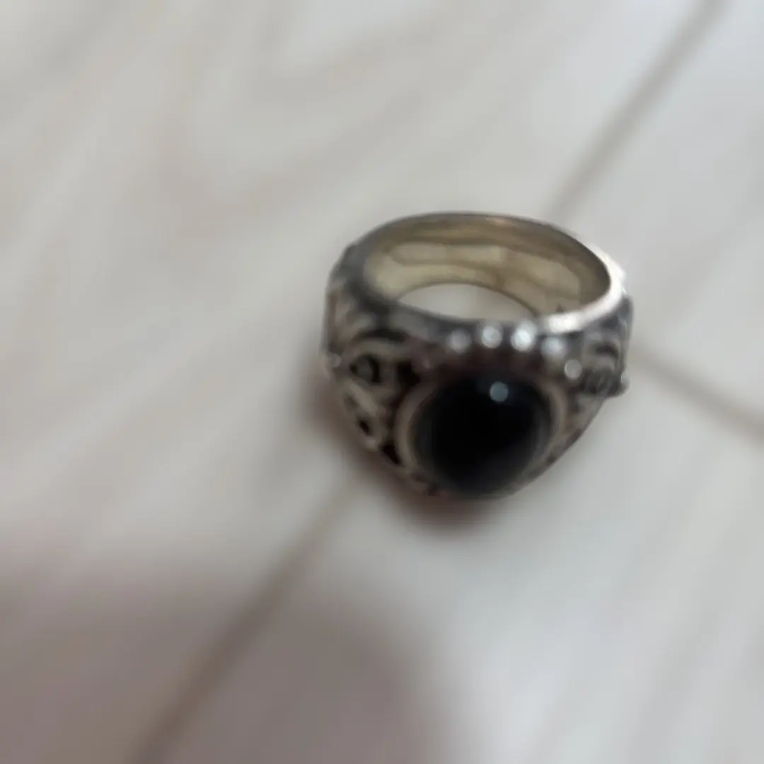 銀戒指 黑瑪瑙 的縮圖
