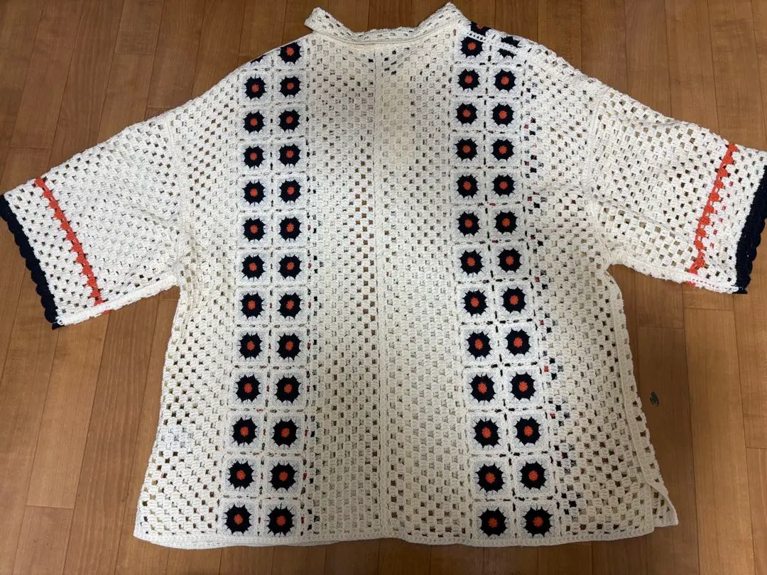 【CPCM】鉤織針織衫 Polo衫 米白色 均碼 的縮圖