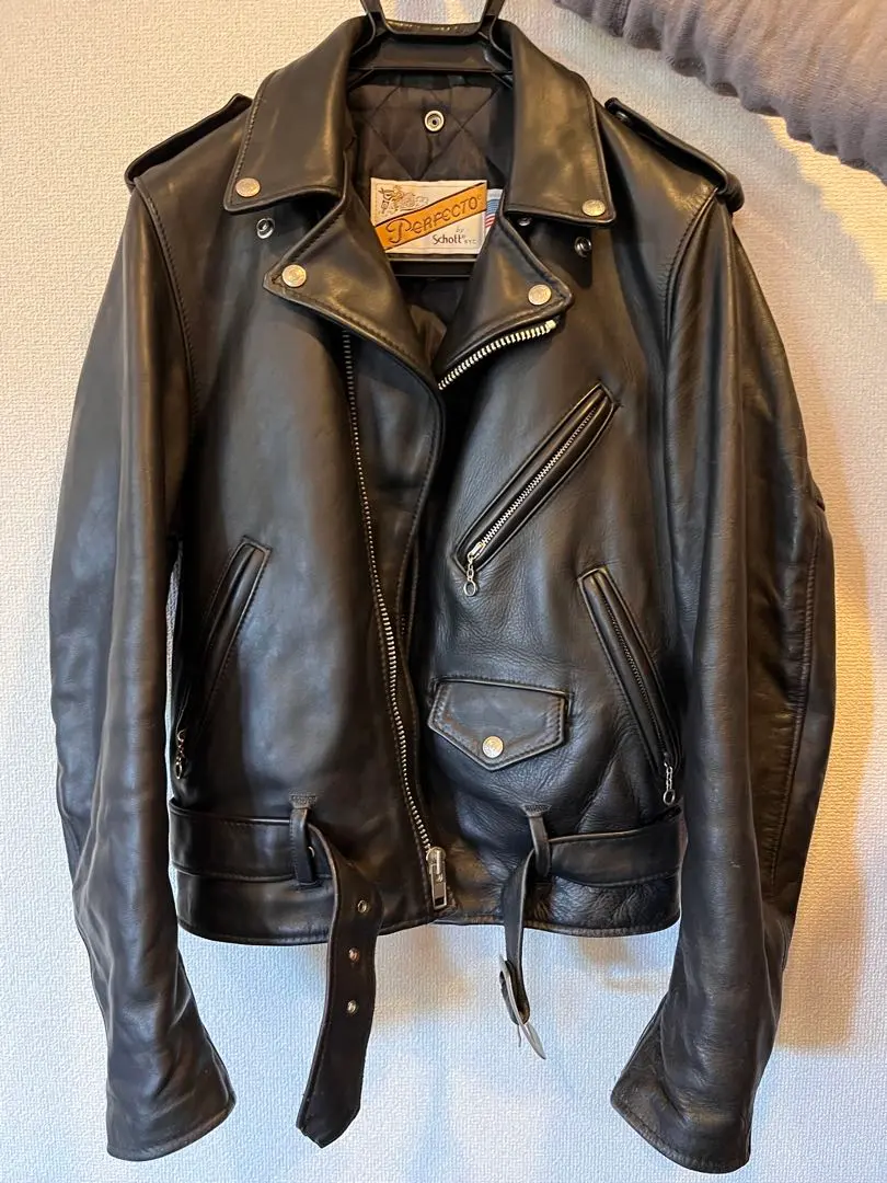 Thumbnail of Black leather rider's jacket