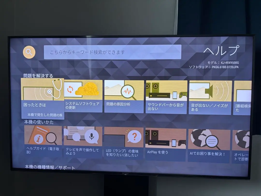 限定お値下げ ジャンク品 SONY BRAVIA KJ-49X9500G 4K 液晶