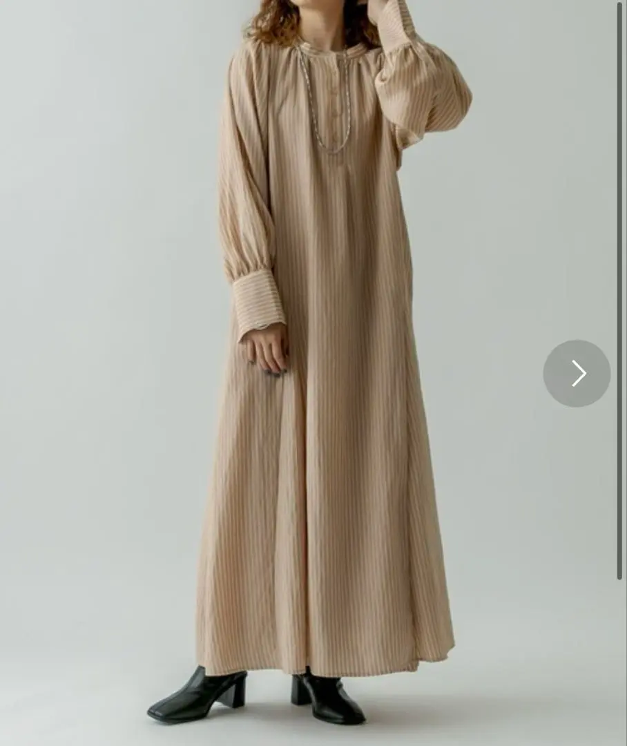 Thumbnail of 【mystic】Striped Shirt Dress - Orange