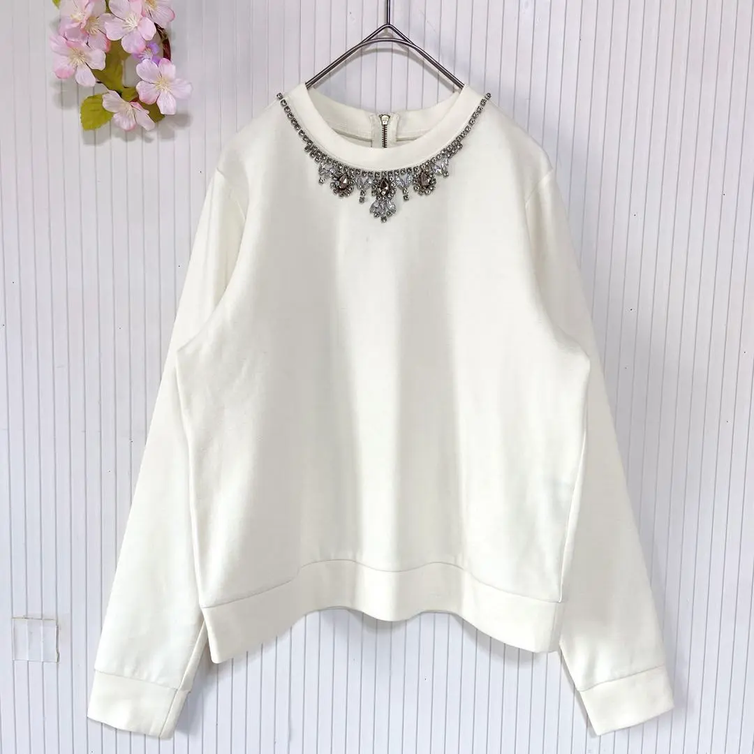 Thumbnail of Wool Blend ★ 【Payton Place】 Large Jewel Cut and Sewn Sweatshirt (M)