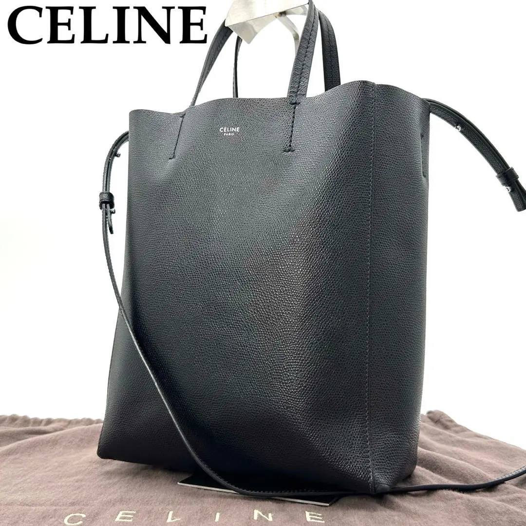 Thumbnail of Current Logo Storage Bag Celine Vertical Cabas 2way Shoulder Bag Black