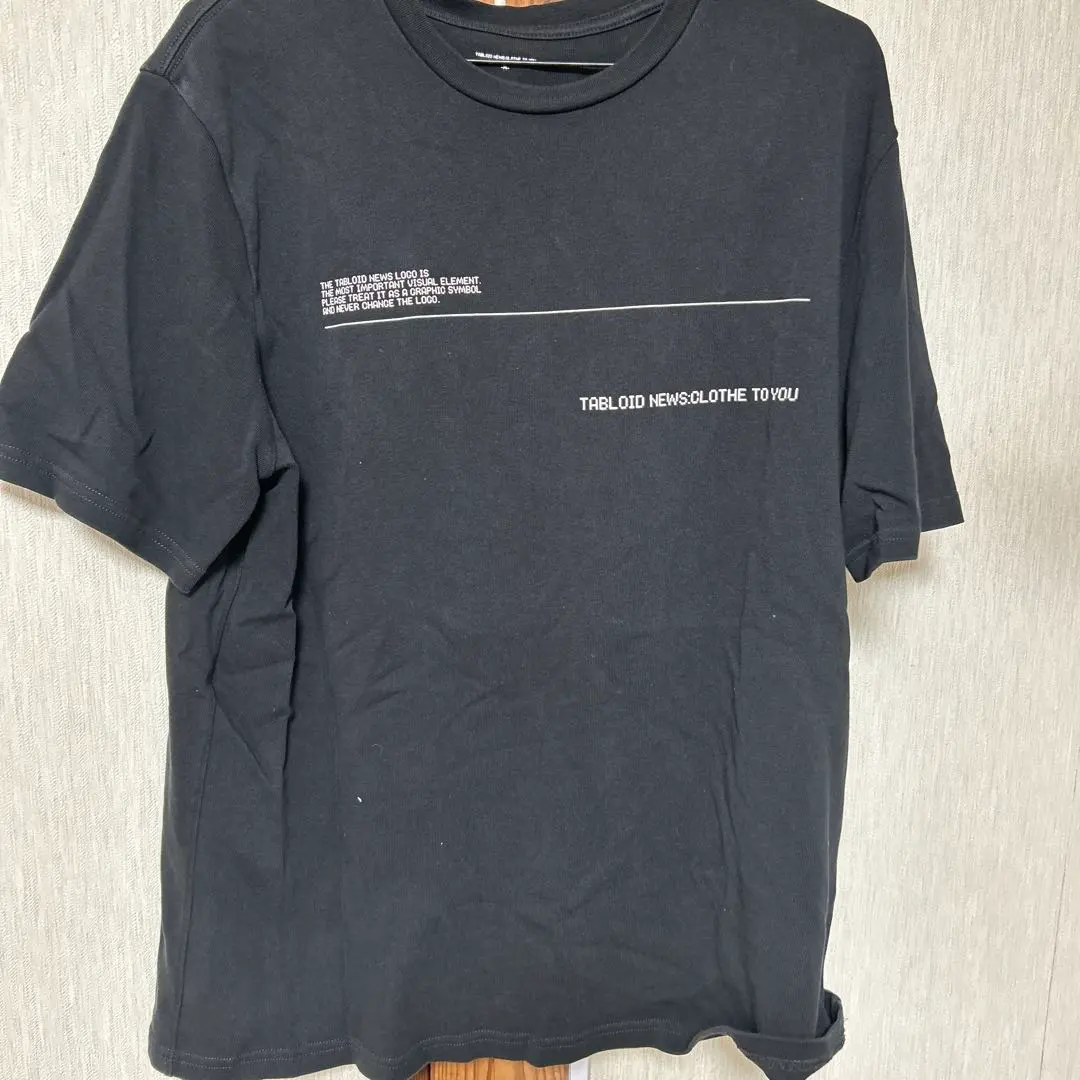 Thumbnail of Black Text Print T-shirt Nano Universe