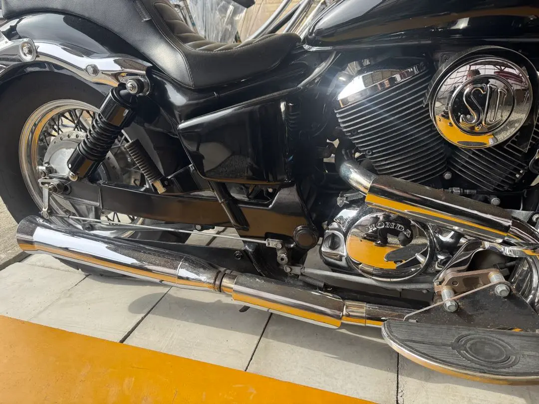 ピ*丸様 シャドウ400nc34 ステンレスパイプとサイレンサー補修