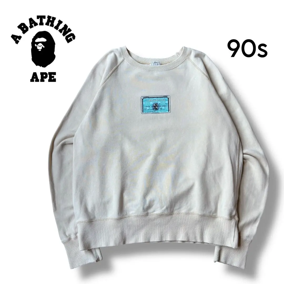 A BATHING APE グレー スウェット AMEX CARD M A BATHING APE® Hand Draw Ape Head Crewneck | Bape official
