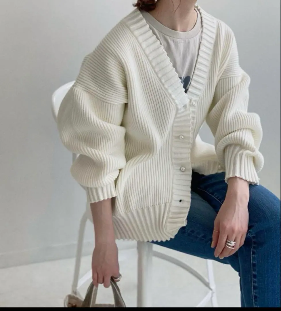 Thumbnail of Spick & Span Soft Core Yarn V-Neck Cardigan