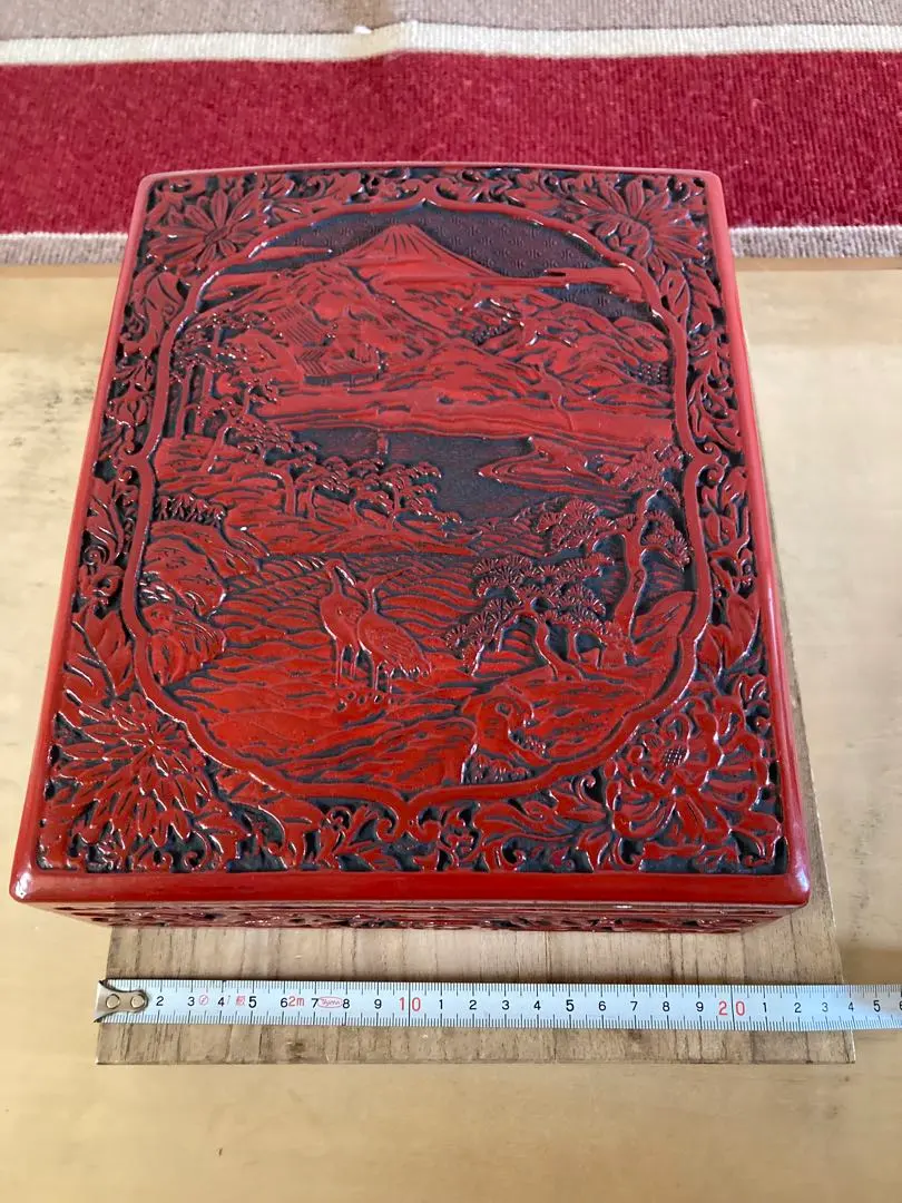 Thumbnail of Sculpted Box: Small Item Storage - Design of Mt. Fuji and Nature - Craftwork