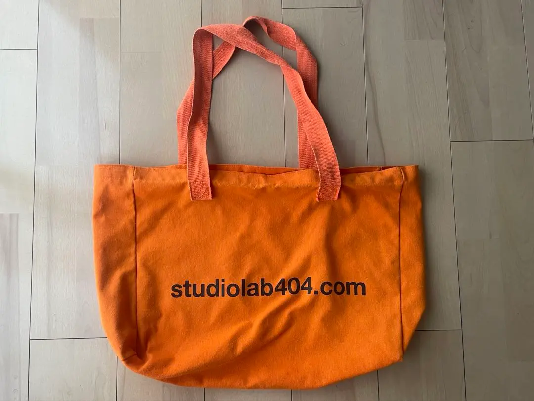 studiolab404 トートバッグ 【オレンジ】 studiolab404.com オリジナル] 404 Canvas Tote Bag - Orange