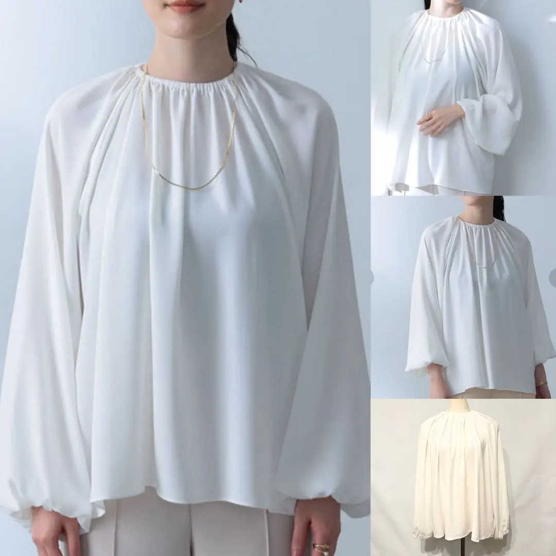 Thumbnail of Demi-Luxe BEAMS Gathered Neck Pullover