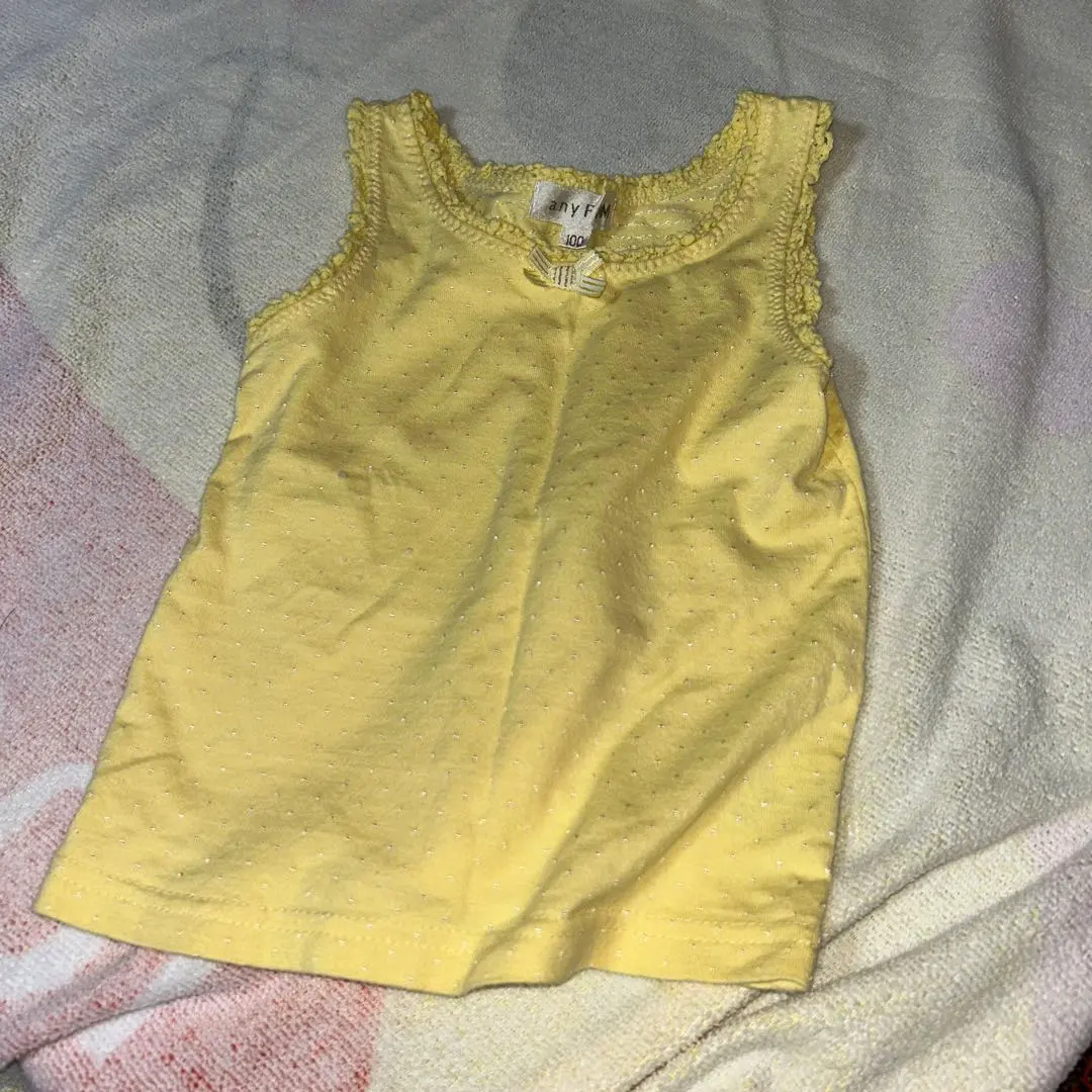 Thumbnail of any FAM Yellow Sleeveless Tank Top 100cm
