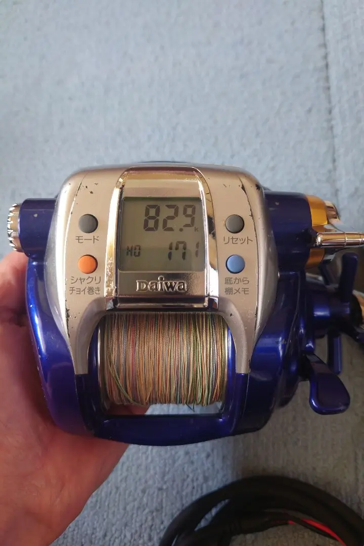 距離7キロ　美品ダイワハイパータナコン600FE DAIWA ダイワ ハイパータナコン 600Fe 801387 電動リール コード