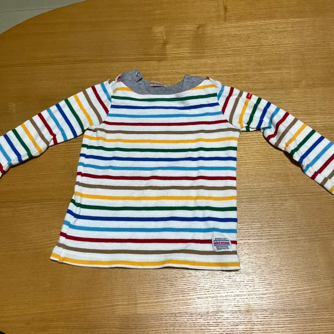 Thumbnail of Mikihouse long-sleeved T-shirt, border, size 90