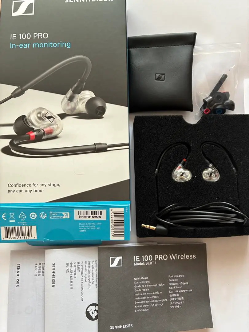 【中古極美品】ゼンハイザー IE 100 Pro Wireless Sennheiser ゼンハイザー IE 100 PRO WIRELESS プロ用 無線
