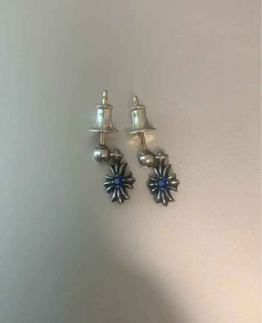 A&G サファイア　ピアス(クロムハーツ、A&G 好きな方は必見) ☆大人気商品☆ サファイア A&G ピアス(クロムハーツ、A&G 好き