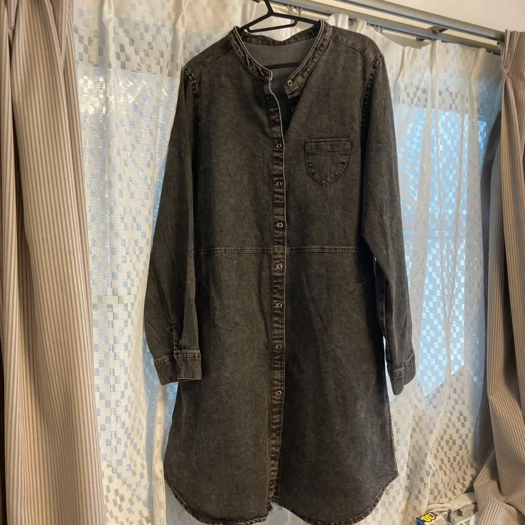 Thumbnail of XL size one-piece dress, denim fabric, gray