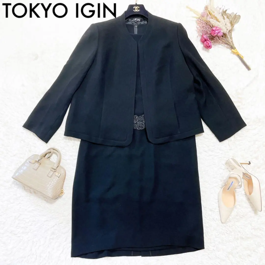 21号大きいサイズ TOKYO IGIN ブラックフォーマル 喪服 礼服 レース 21号大きいサイズ TOKYO IGIN ブラックフォーマル 喪服 礼服 レース