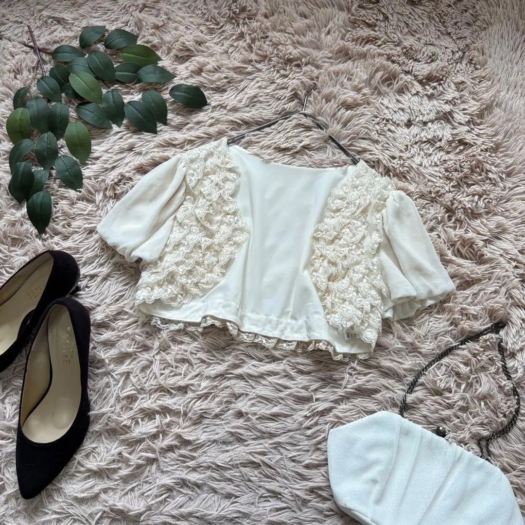 Thumbnail of 6335❃ Metlize ❃ Chiffon Bolero 【9】 Cardigan / Lace / Formal / Short Sleeves