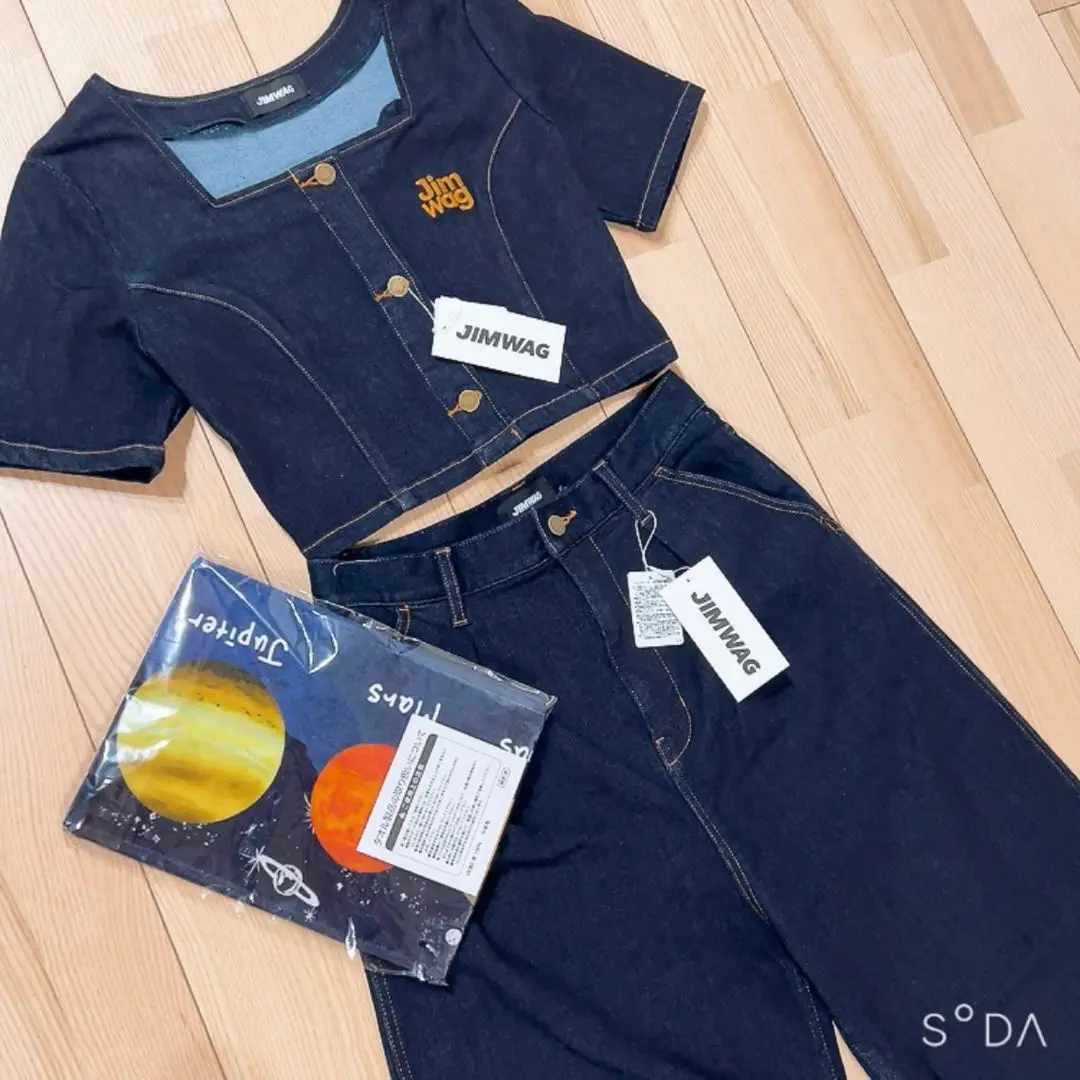 jimwag BOXLOGO denim setup パンツのみ JIMWAG BOXLOGO denim setup pants インディゴ - メルカリ