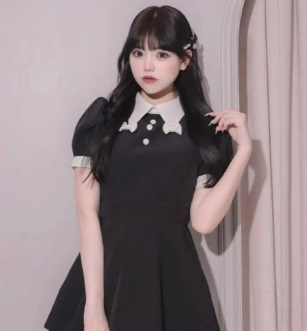 Thumbnail of pium Pium Ribbon Collar Set Up - Black