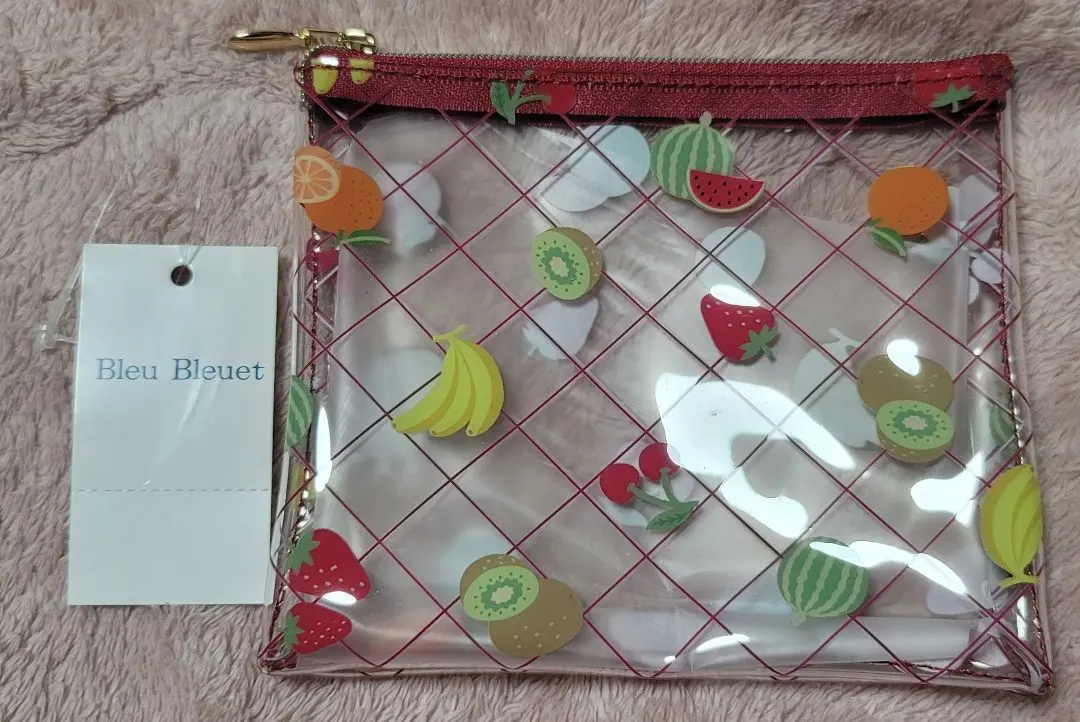 Bleu Bleuet 水果沙龍迷你收納包 紅色 的縮圖